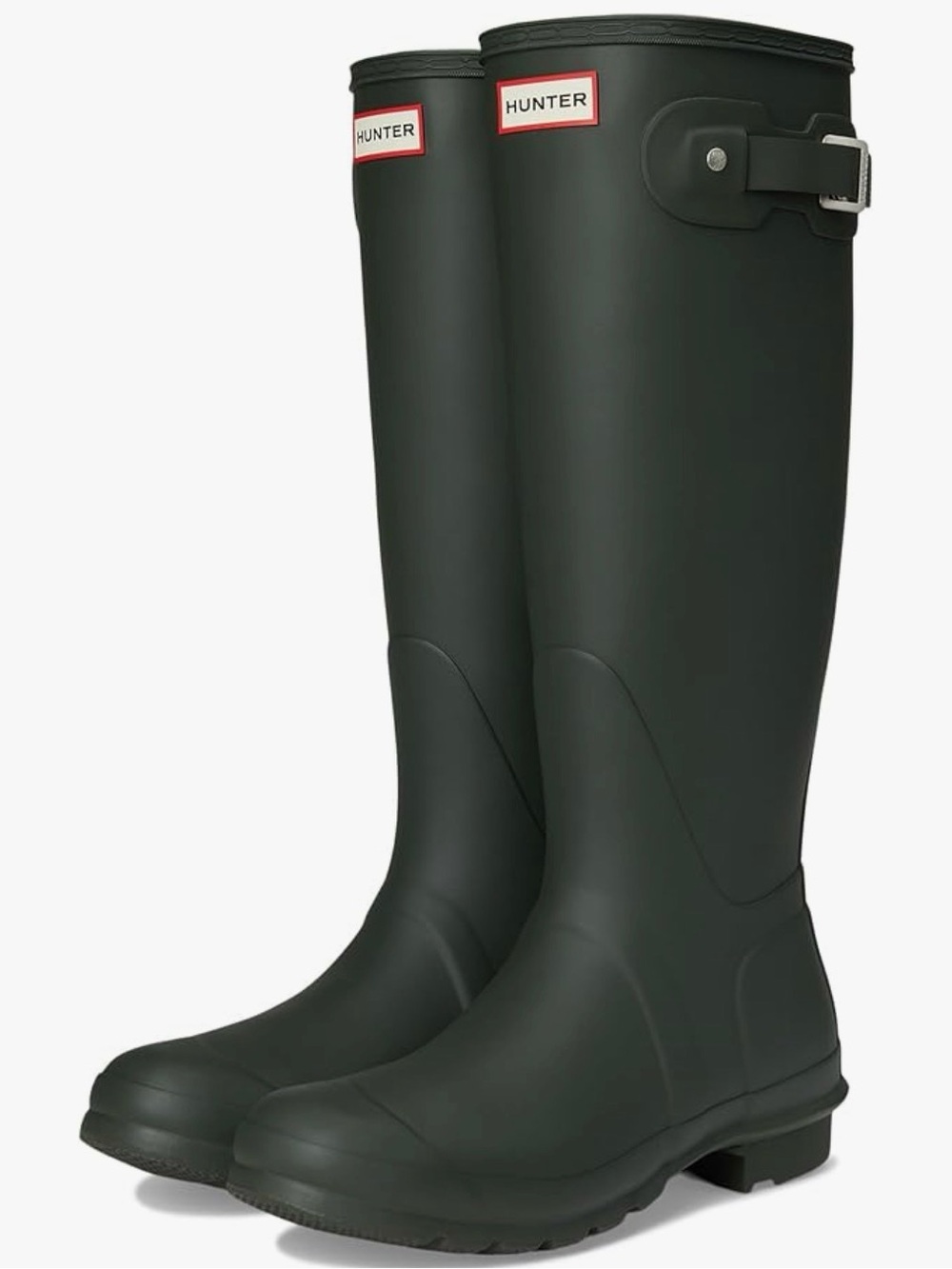 Original Tall Rain Boots Green Natural Rubber Waterproof Wellies- dov/dark olive